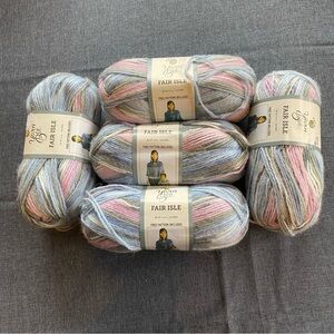 5 Yarn Bee Fair Isle Sky Beautiful Yarn